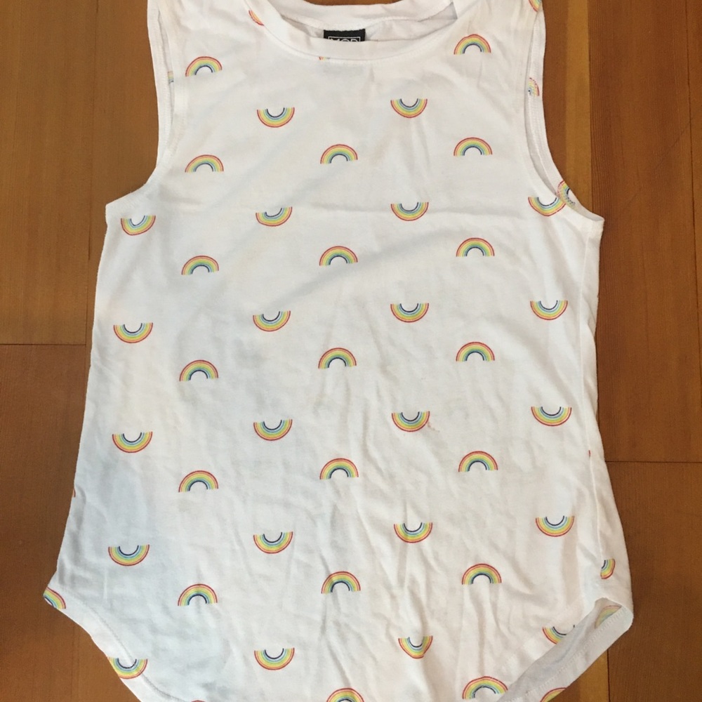 Modern Lux top with cute rainbows